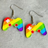 Wholesale Cross Border Earrings Amazon Rainbow Game Mushroom Elf Summer Drink Colored Pen Acrylic Fun Earrings