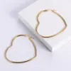 Wholesale PVD Coated Imitation Gold U Shape 304 Stainless Steel Simple Style Waterproof Non Tarnish Earrings