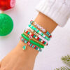 Wholesale Christmas-themed bracelet, fashionable and versatile letter beaded set