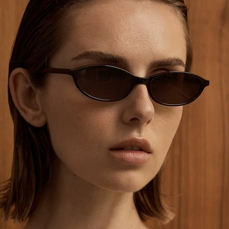 Wholesale Cross-Border European and American Retro Oval Small Frame Sunglasses Street Fashion Wear Sunglasses Female Personality Hip-Hop Hot Girl Sung