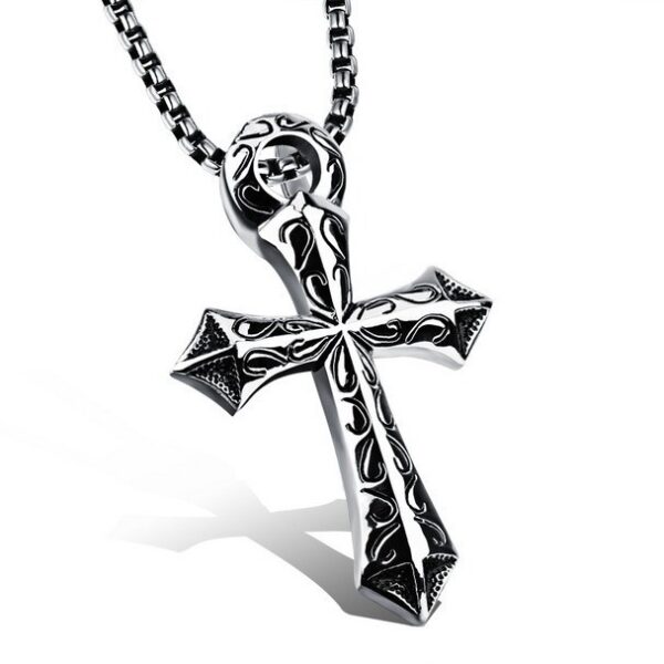 Wholesale men's and women's fashion pendant disco long titanium steel chain net red hip hop necklace y firewood fire jewelry