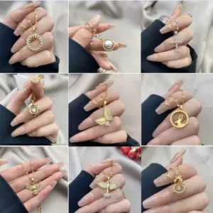 Elegant Simple Style Dolphin Heart Shape Butterfly Stainless Steel Plating Inlay Zircon Pendant Necklace