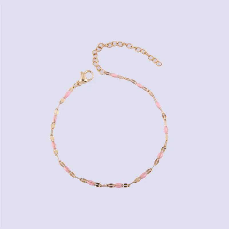 Wholesale Simple Style Geometric Color Block 304 Stainless Steel Titanium Steel Bracelets In Bulk