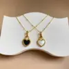 Wholesale PVD Coated Real Gold Plated Heart Shape Stainless Steel Elegant Waterproof Non Tarnish Pendant Necklace