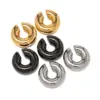 Wholesale 1 Pair Simple Style Streetwear U Shape Plating Stainless Steel Ear Cuffs