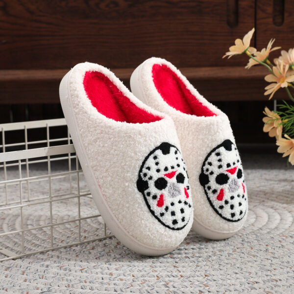 oly-65abdbbf47fbd8c10e13d6ae0362ad16 Wholesale Amazon Cotton Slippers Autumn and Winter Home Halloween Indoor Non-Slip Cotton Slippers Fleece-Lined Warm Home Couple