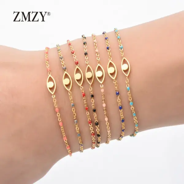 Wholesale Modern Style Eye Titanium Steel Enamel Bracelets