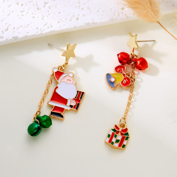 Wholesale Europe and the United States cross-border new Christmas earrings Joker Christmas bow wreath Christmas tree earrings earrings in stock