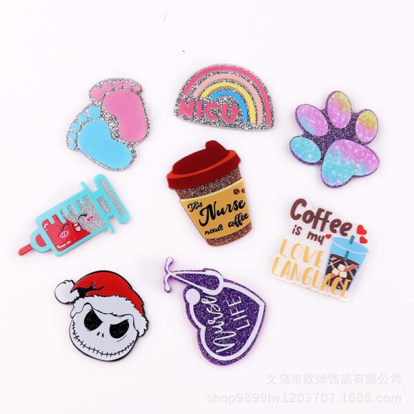 Wholesale cartoon organ medical letter bag jewelry acrylic pin