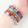 Wholesale Simple Style Round Natural Stone Beaded Bracelets 1 Piece