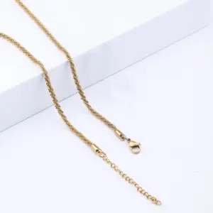 1.7mm Gold Cauliflower Necklace / 55 5cm Extension Chain