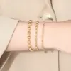 Wholesale PVD Coated 18K Gold Plated Round Stainless Steel Simple Style Waterproof Non Tarnish Bracelets