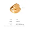 Wholesale 304 Stainless Steel Geometric PVD Coated 18K Gold Plated Casual Elegant Simple Style Waterproof Non Tarnish Plating Gold Silver Rings