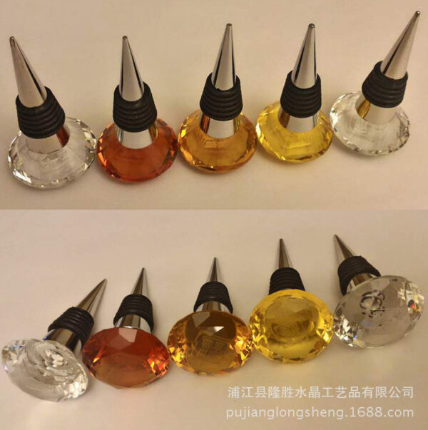 oly-65be95259800a624640c2c5f576aa81e Wholesale 40mm crystal diamond wine bottle stopper a generation of wine bottle cap kitchen supplies