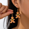 Wholesale Christmas tree wreath gingerbread man Christmas-themed holiday pendant earrings