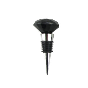 Black crystal wine stopper