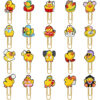oly-65d32c4cbecca4c9117c690a36379ff7 Wholesale Random 50pcs Little Yellow Duck Metal Soft Rubber Paperclip Bookmarks