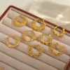 Wholesale 1 Pair Basic Simple Style Irregular Geometric Plating 304 Stainless Steel 18K Gold Plated Earrings