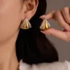 Wholesale Simplified Geometry Triangle Stainless Steel Earrings Fashionable Elegant Ladies Jewelry Graduation Gift Metal Style Unisex