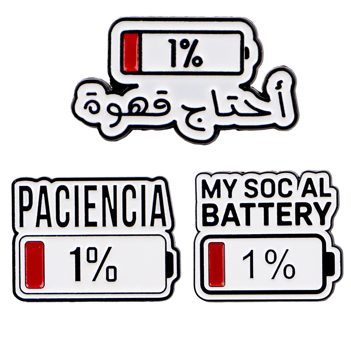 Wholesale Patience is only 1% left - quote brooch aessory