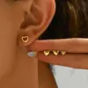 1 Set Casual Sweet Commute Heart Shape 201 Stainless Steel 18K Gold Plated Ear Studs