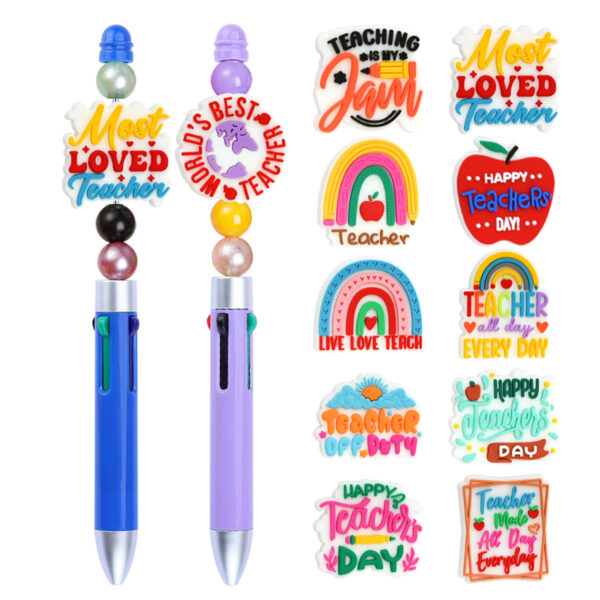 oly-65eec6654ea7454aead787c87c1b6a49 Wholesale Teacher Series Cartoon Soft Rubber Beads