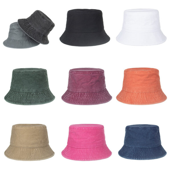 Wholesale Spring and Summer New Washed Light Plate Sun Protection Fisherman's Hat Basin Hat Large Rim Hat UV Protection Sun Hat YF027