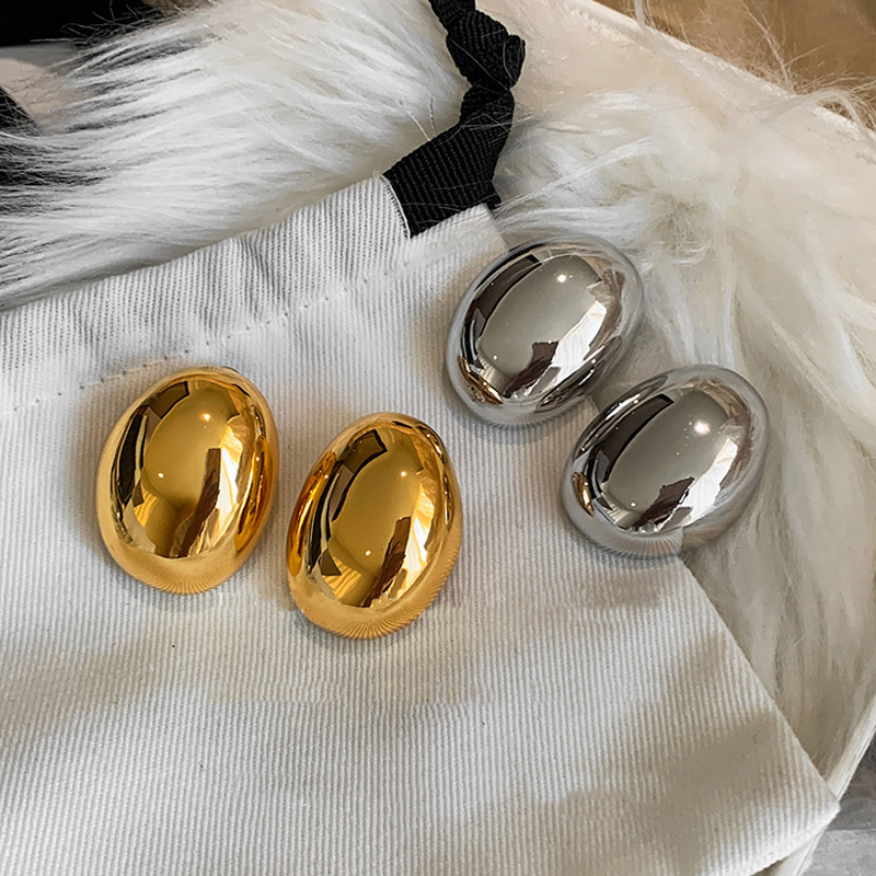 Wholesale Real Gold Electroplated Sier Needle Metal Circle Earrings Fashion Long Tassel Earrings European and American Design Sense Earrings Wholesale
