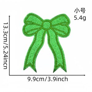 Glitter bow cloth patch small size 4#