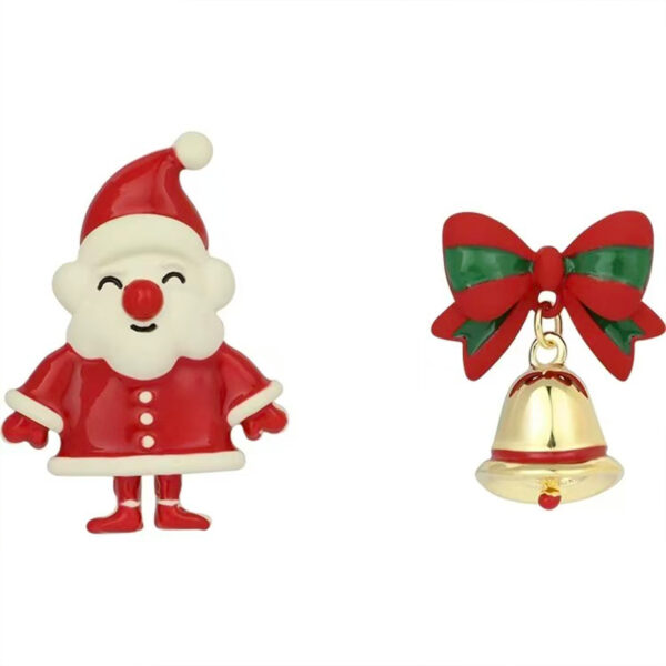 Wholesale Christmas series asymmetrical earrings