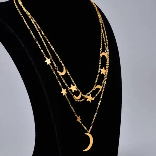 Wholesale Jewelry Heart 304 Stainless Steel Titanium Steel 18K Gold Plated Inlaid Shell Inlaid Gold Necklace