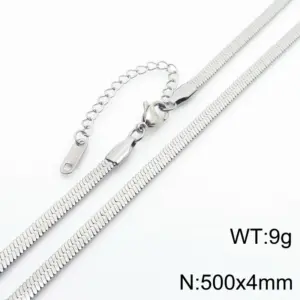 4mm Wide Silver 50 5cm