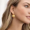 Wholesale PVD Coated Real Gold Plated 18K Gold Solid Color 201 Stainless Steel Simple Style Waterproof Non Tarnish Earrings