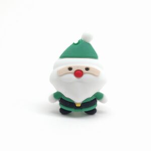 Santa Claus [Green] Silicone Beads