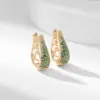 Wholesale Copper Water Droplets Zircon Gold Plated Sexy Simple Style Streetwear Gold Earrings