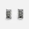Wholesale 1 Pair Basic Vintage Style Commute Square Inlay 304 Stainless Steel Zircon 18K Gold Plated Ear Studs