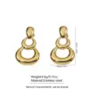 Wholesale 1 Pair French Style Simple Style Classic Style Geometric 304 Stainless Steel Imitation Gold Electroplating Drop Earrings