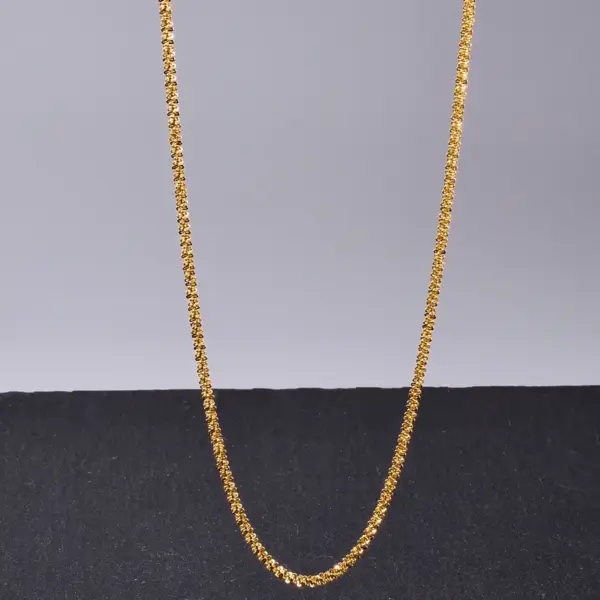 Wholesale PVD Coated Real Gold Plated 18K Gold Geometric 304 Stainless Steel Titanium Steel Basic Waterproof Non Tarnish 304 Stainless Steel Titanium Steel Necklace