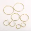 Wholesale 304 Stainless Steel Solid Color PVD Coated 18K Real Gold Plated Casual Simple Style Waterproof Non Tarnish Plating Hoop Earrings