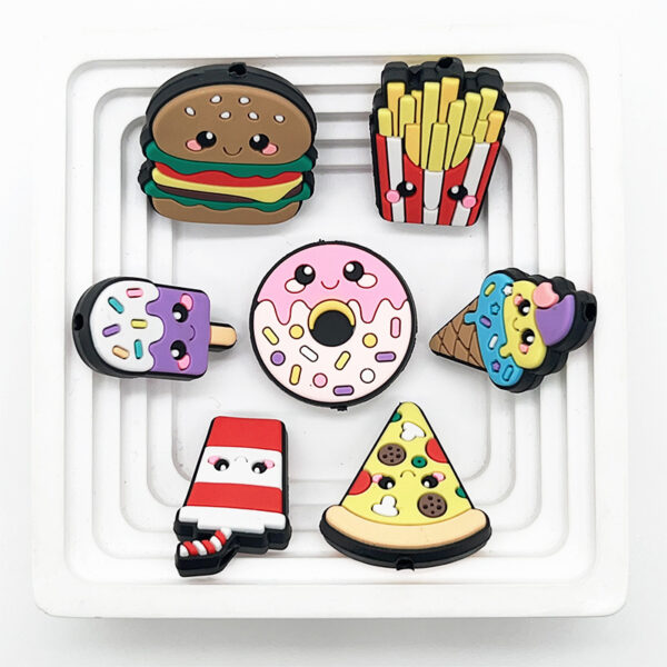 oly-6626cc177a7266b7f61f817cd86bac52 Wholesale Random 100pcs Cartoon Food Beads Pvc Soft Rubber Accessories