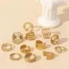 Wholesale Jewelry Retro U Shape Heart Shape Solid Color 304 Stainless Steel Open Rings