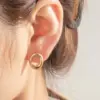 Wholesale Vintage Style Flower Flowers 304 Stainless Steel Ear Studs