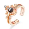 Wholesale Copper Plating Crown Artificial Gemstones Copper Rings