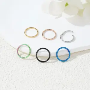 Wholesale 1 Piece 316 Stainless Steel Nose Rings & Studs Round Nose Rings & Studs Unisex