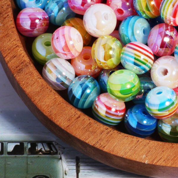 Wholesale 10mm Horizontal Candy Beads Acrylic Handmade DIY Beads Loose Beads Mobile Phone Chain Key Chain Bag Accessories Accessories