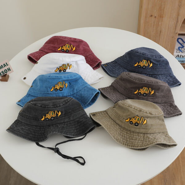 Wholesale Excavator children's washed fisherman cap Korean retro basin cap boys and girls spring and autumn cartoon cross-border children's hat