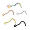 1 Piece Nose Rings & Studs Simple Style Heart Shape Stainless Steel