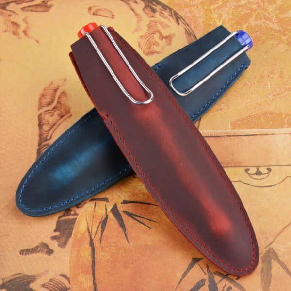 Wholesale Crazy Horse Leather Fountain Pen Case Single Pen Case