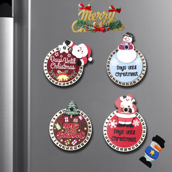 Wholesale 3D Christmas Countdown Photo Frame Magnetic Fridge Magnet