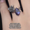 oly-6658e7f4d7cb65852c616d5c99b9f8a2 Wholesale "The world is dirty, sin and love sing the same song" INTJ black rose impression ring art hand-made food ring